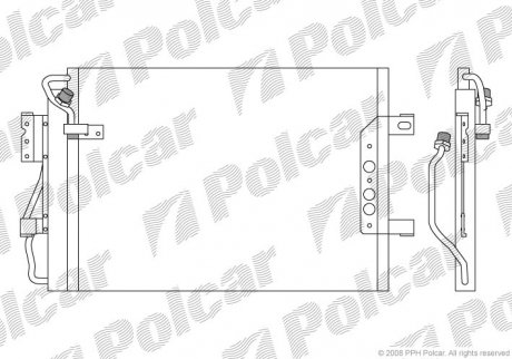 Радиатор кондиционера Polcar 5005K8C1