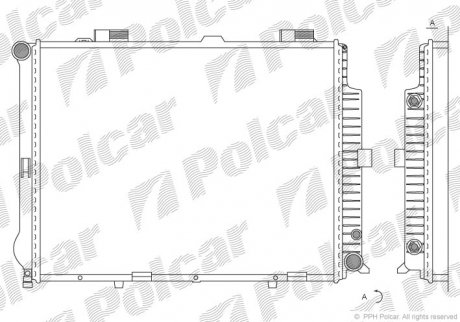 Радіатор двигуна SRL Polcar 501508-9