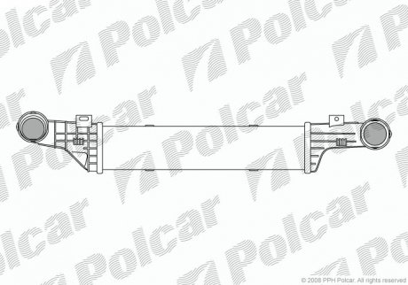 Радиатор интеркулера MB E (W210) 2.0/2.2D/2.7D 06.97-03.03 Polcar 5015J8-2