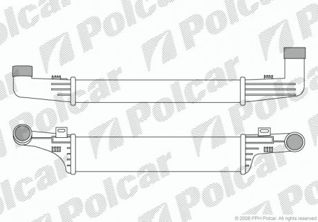 Радиатор воздуха (интеркулер) Polcar 5015J8-4 (фото 1)