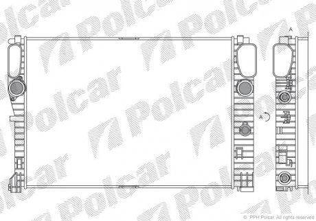 Радиатор охлаждения Polcar 501608-4