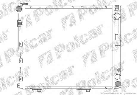 Радиатор охлаждения DB 124 2.5D/3.0D 93-96 Polcar 50240803