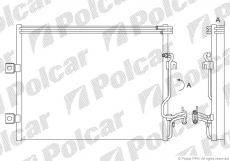 Радиатор кондиционера Polcar 5031K8C2