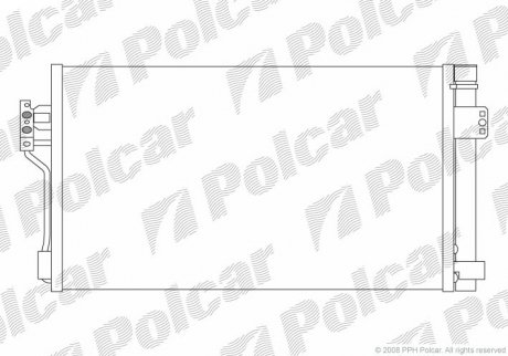 Радіатор кондиціонера SRL Polcar 5040K8C1S