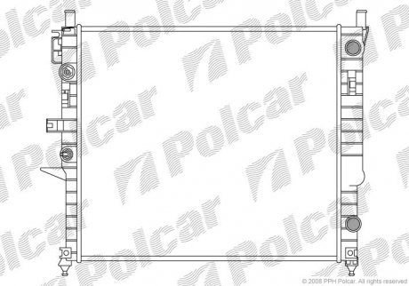 Радіатор кондиціонера SRL Polcar 504408-2