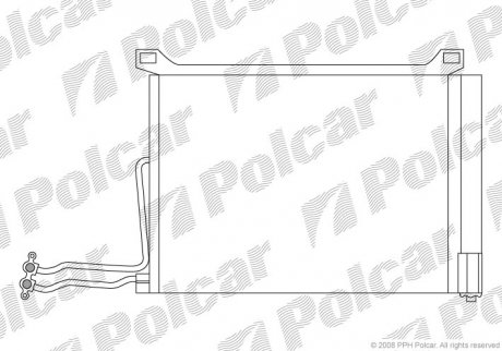 Радиатор кондиционера Polcar 5101K82X