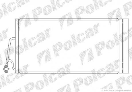 Радіатор кондиціонера SRL Polcar 5102K8C1S