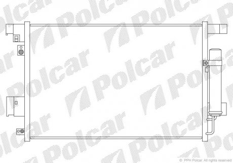 Радиатор кондиционера Polcar 5266K81K (фото 1)