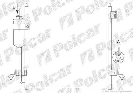 Радиатор кондиционера Polcar 5279K81K (фото 1)