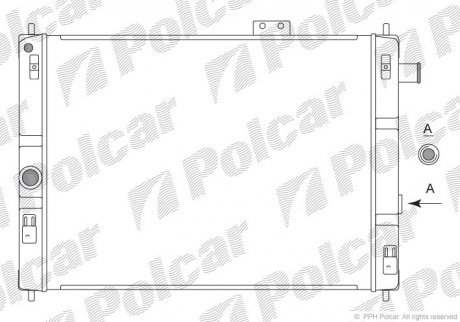 Радиатор охлаждения Polcar 550408-4