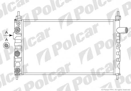 Радиатор охлаждения Polcar 550508A7