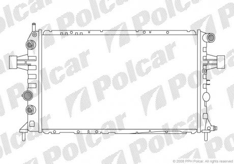 Радіатор двигуна SRL Polcar 550808-3 (фото 1)