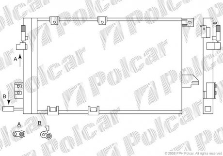 Радіатор кондиціонера SRL Polcar 5508K8C1S (фото 1)