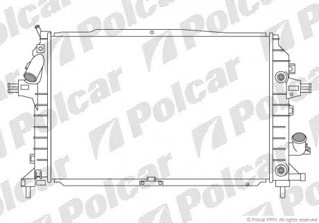 Радиатор охлаждения (AT) OPEL ZAFIRA B 1.7D/1.9D/2.0 07.05- Polcar 550908-8