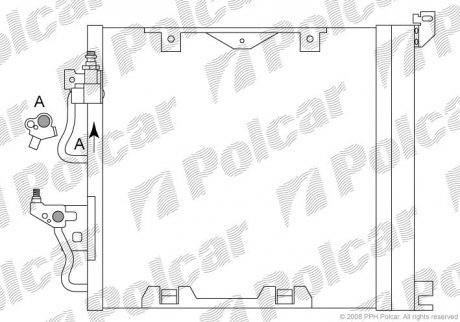 Радіатор кондиціонера SRL Polcar 5509K8C4S