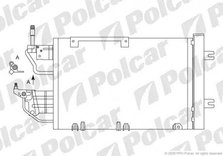 Радіатор кондиціонера SRL Polcar 5509K8C5S