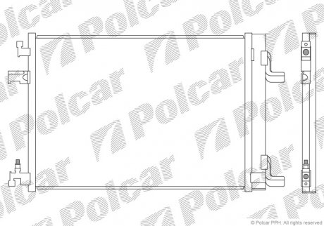 Радиатор кондиционера Polcar 5511K81K