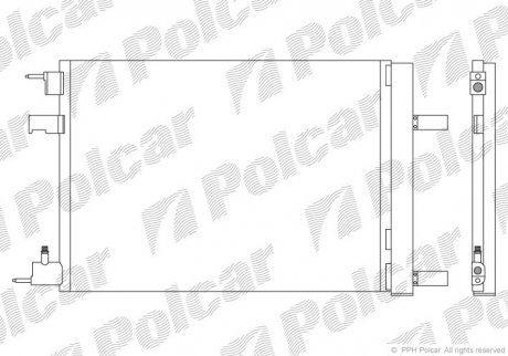 Радиатор кондиционера Polcar 5511K81X