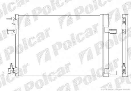 Радіатор кондиціонера SRL Polcar 5511K8C1S