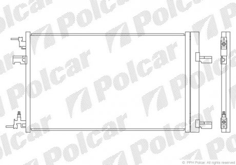 Радіатор кондиціонера SRL Polcar 5511K8C2S (фото 1)