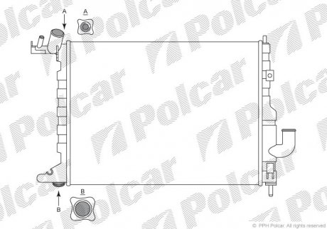 Радиатор охлаждения Polcar 551608A5