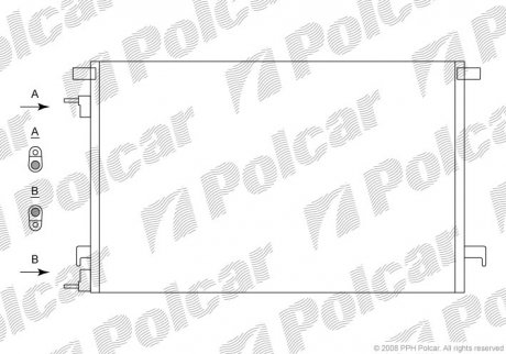 Радіатор кондиціонера SRL Polcar 5518K8C2S