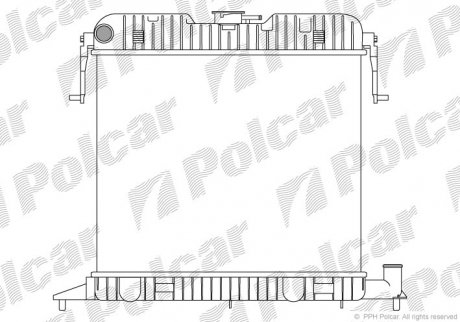 Радіатор Opel Omega A 86-94 552508-1 Polcar 5525081