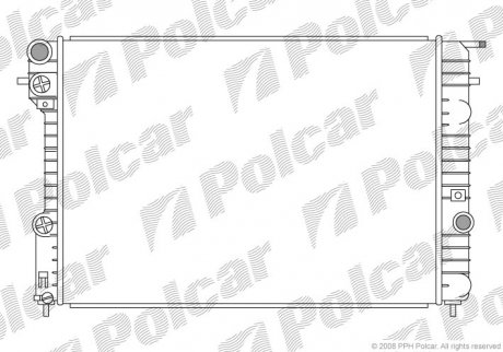 Радиатор охлаждения Opel OmegaB 2.0-3.0 03.94-07.03 Polcar 552708-1