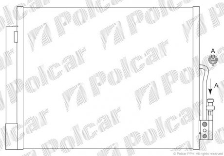 Радіатор кондиціонера SRL Polcar 5546K8C1S