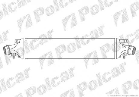 Радіатор повітря (Інтеркулер) Polcar 5558J8-3