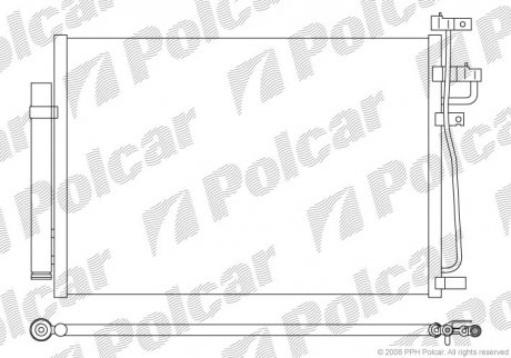 Радиатор кондиционера Polcar 5565K8C2