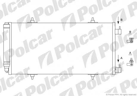 Радиатор кондиционера Polcar 5787K8C2