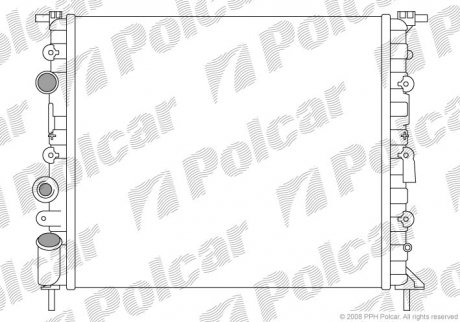 Радіатор двигуна SRL Polcar 600708-1 (фото 1)