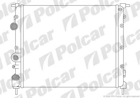 Радіатор Renault Megane 1.4/1.6 11/95- (-AC) Polcar 600708A1