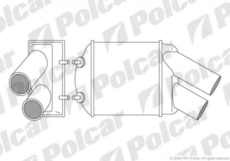 Радіатор повітря(Інтеркуллер) Polcar 6007J81X (фото 1)