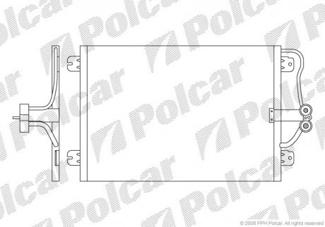 Радіатор кондиціонера Polcar 6007K8C2