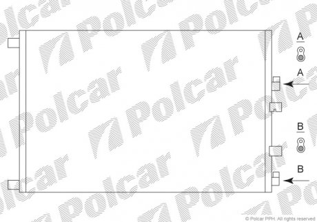 Радіатор кондиціонера SRL Polcar 6012K8C2S