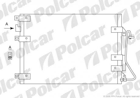 Радиатор кондиционера Polcar 6015K8C2S