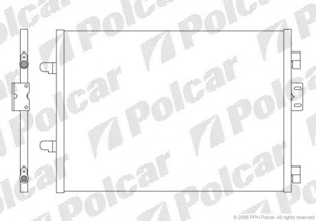 Радиатор кондиционера Polcar 6016K81X