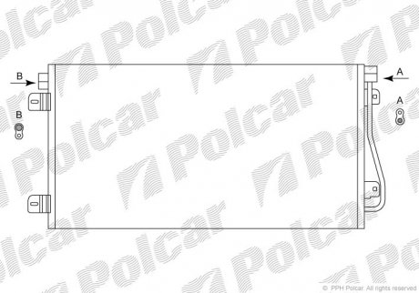 Радиатор кондиционера Polcar 6041K8C3