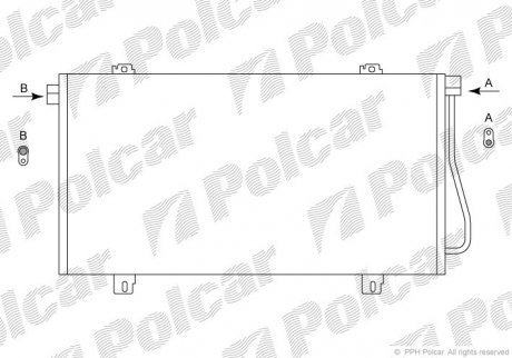 Радіатор кондиціонера Polcar 6041K8C4 (фото 1)