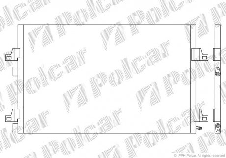 Радіатор кондиціонера Polcar 6052K8C2