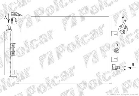 Радиатор кондиционера Polcar 6055K81X (фото 1)