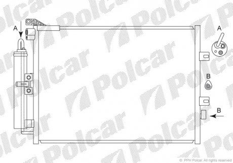 Радіатор кондиціонера SRL Polcar 6055K8C1S