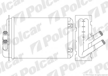 Радиатор обогрева Polcar 6712N8-1