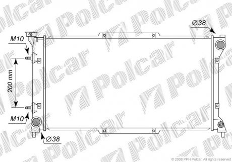 Радиатор охлаждения Polcar 7206082K