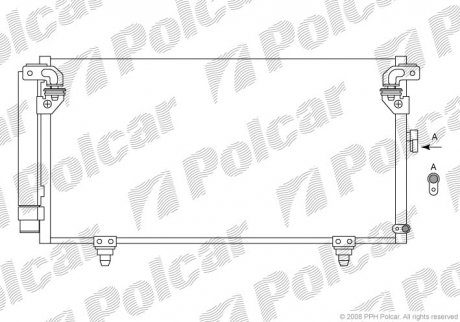 Радіатор кондиціонера Polcar 7208K8C1 (фото 1)