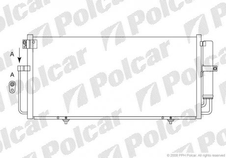 Радіатор кондиціонера Polcar 7212K8C1 (фото 1)