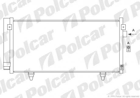 Радиатор кондиционера Polcar 7242K81K