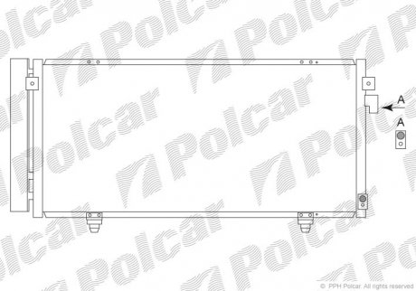 Радіатор кондиціонера Polcar 7242K8C1 (фото 1)